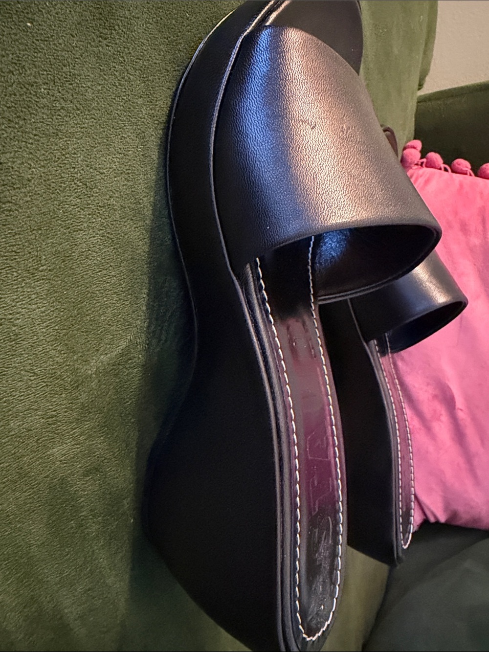STAUD Black Leather Platform Mules - Picture 10 of 14